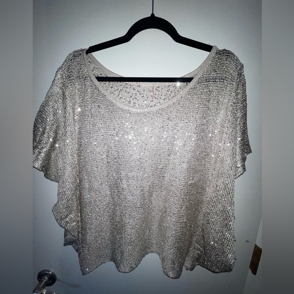 Size L sequin see through sweater/top